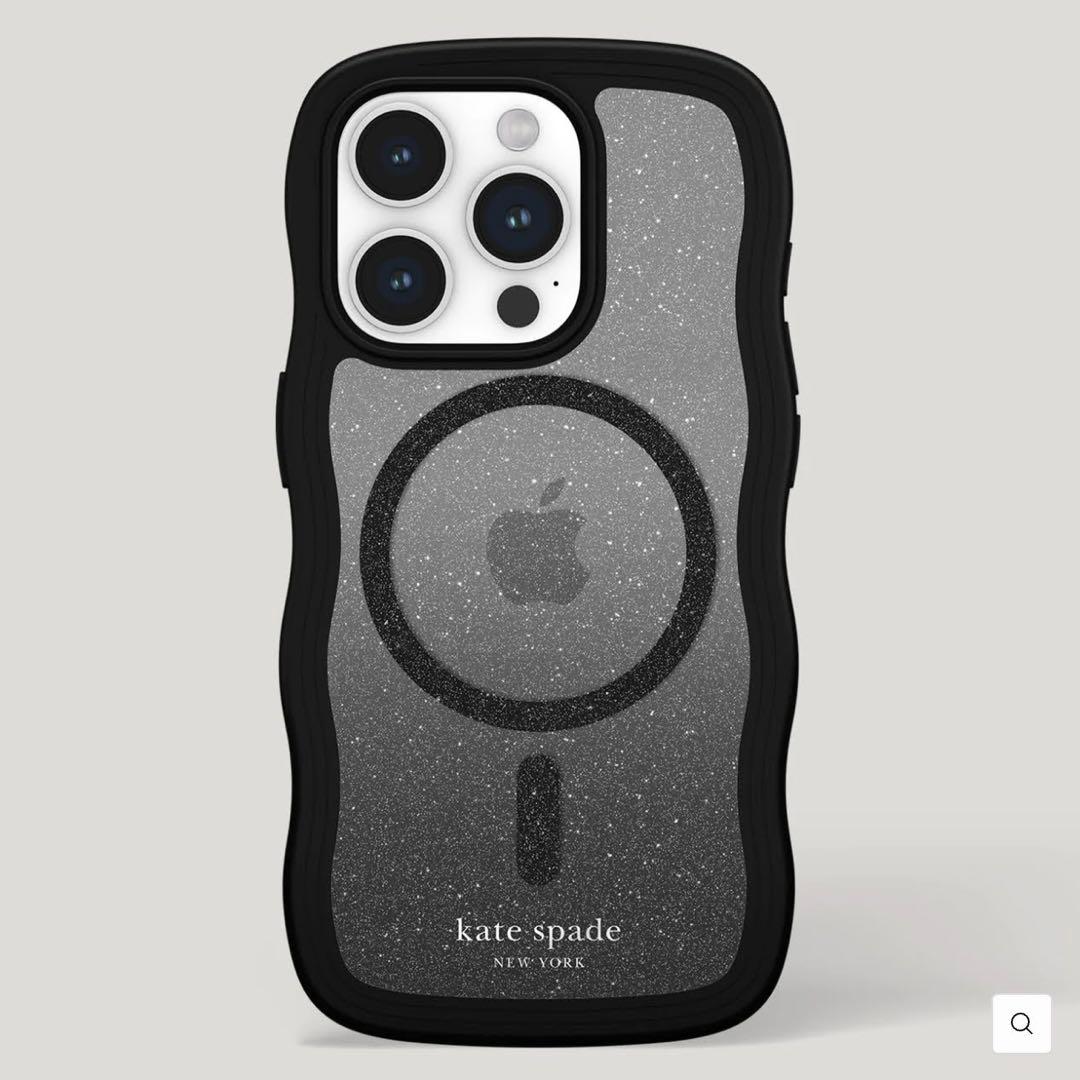 【kate spade】 iPhone15Proケース ブラック MagSafe