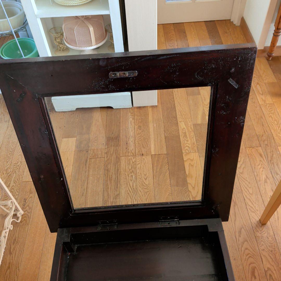 お値下げ　アジアン家具　サイドテーブル　ガラス天板