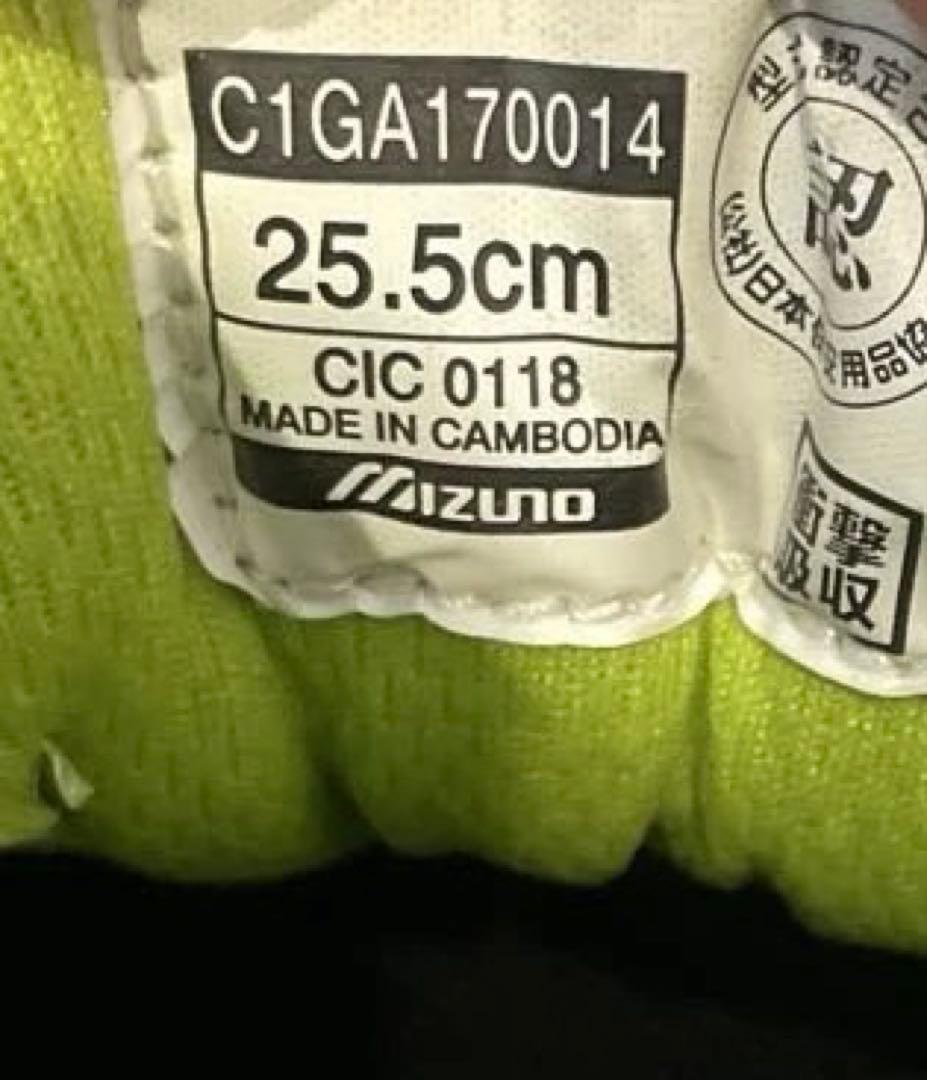 新品未使用品 Mizuno 安全靴 赤/青　お買い得二足セット サイズ25.5㌢