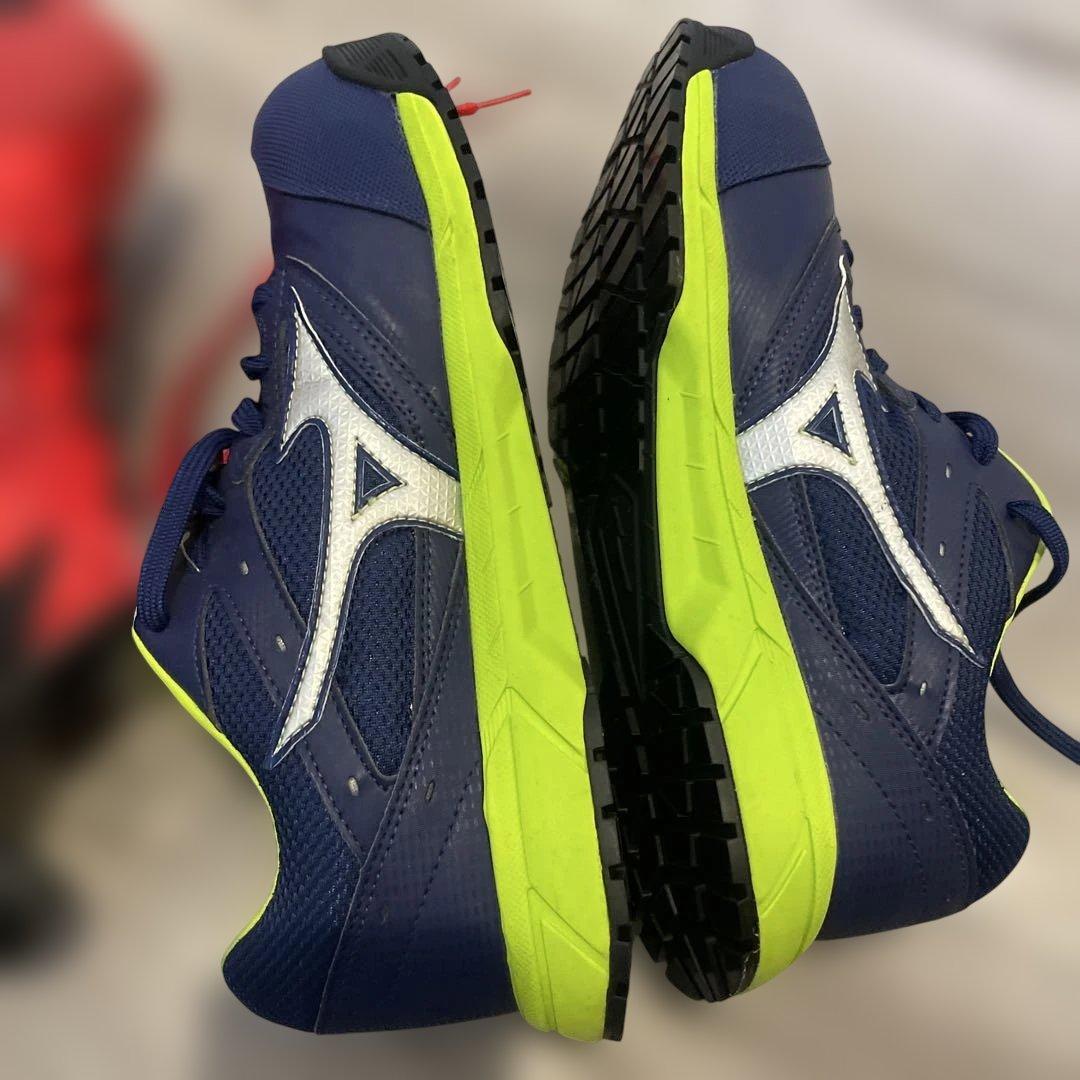 新品未使用品 Mizuno 安全靴 赤/青　お買い得二足セット サイズ25.5㌢