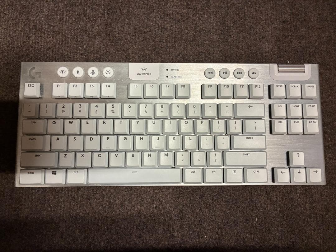 ロジクール G915 TKL 英語配列 ホワイト タクタイル