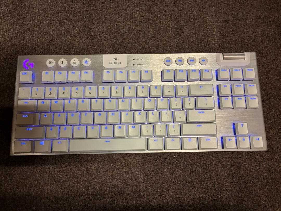 ロジクール G915 TKL 英語配列 ホワイト タクタイル
