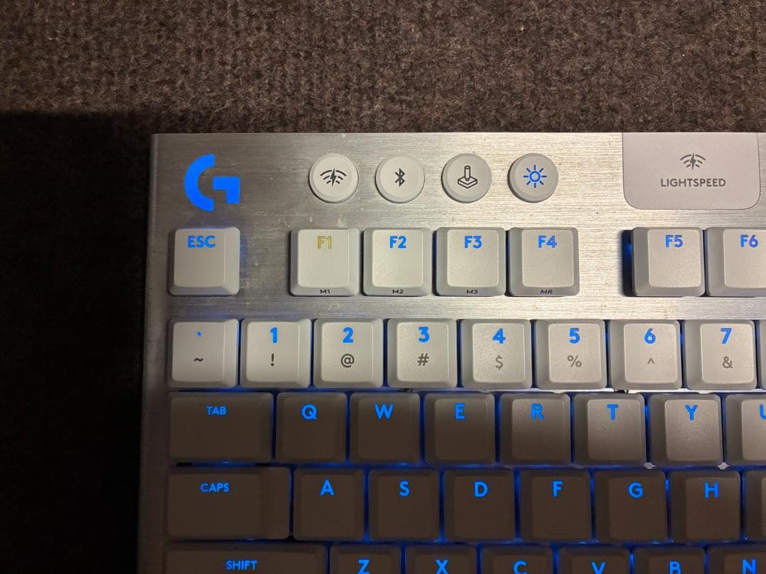 ロジクール G915 TKL 英語配列 ホワイト タクタイル