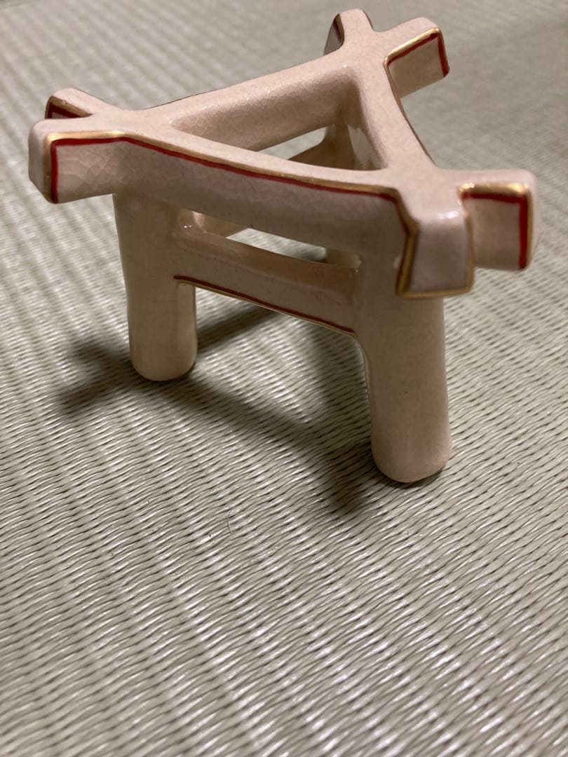 蓋置　鳥居　仁清　宝泉造 木箱付き