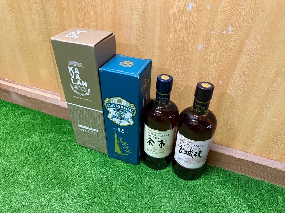 KAVALAN&CHIVAS REGAL 12年& 余市 & 宮城峡 4本セット