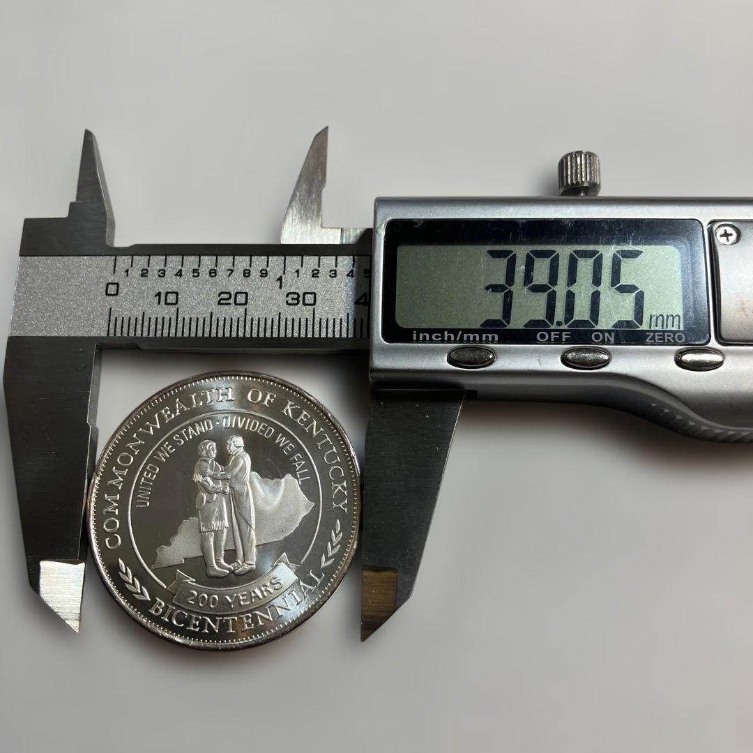 ケンタッキー州　200周年記念　金メッキ銀メダル　slv999　純銀　アメリカ