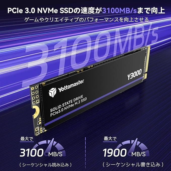 Yottamaster Y3000 NVMe M.2 SSD 1TB　⑥