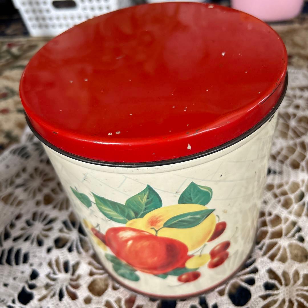 アンティーク　フルーツキャニスター缶セット　プロフにお知らせあり