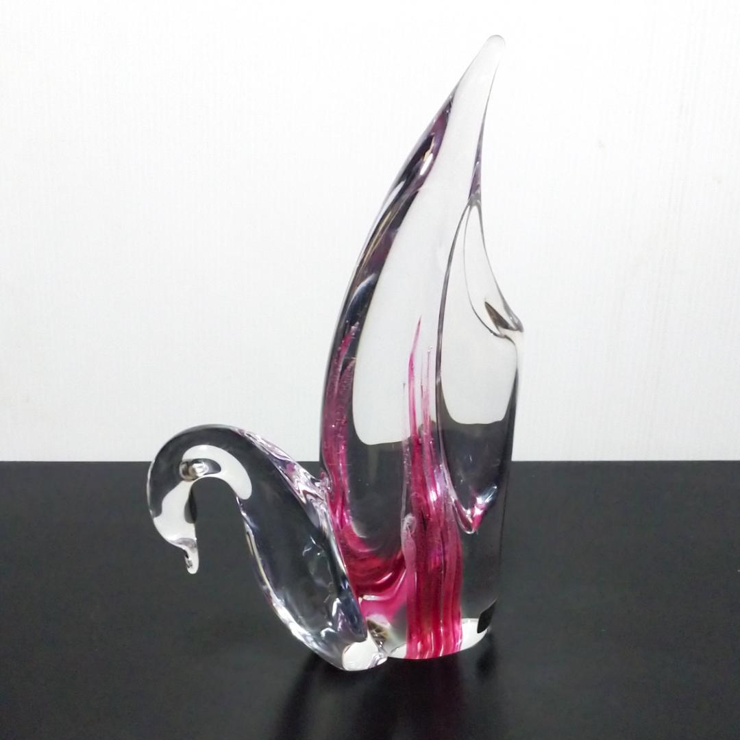 Marcolin Art Crystal マルコリン クリスタル 花瓶 白鳥