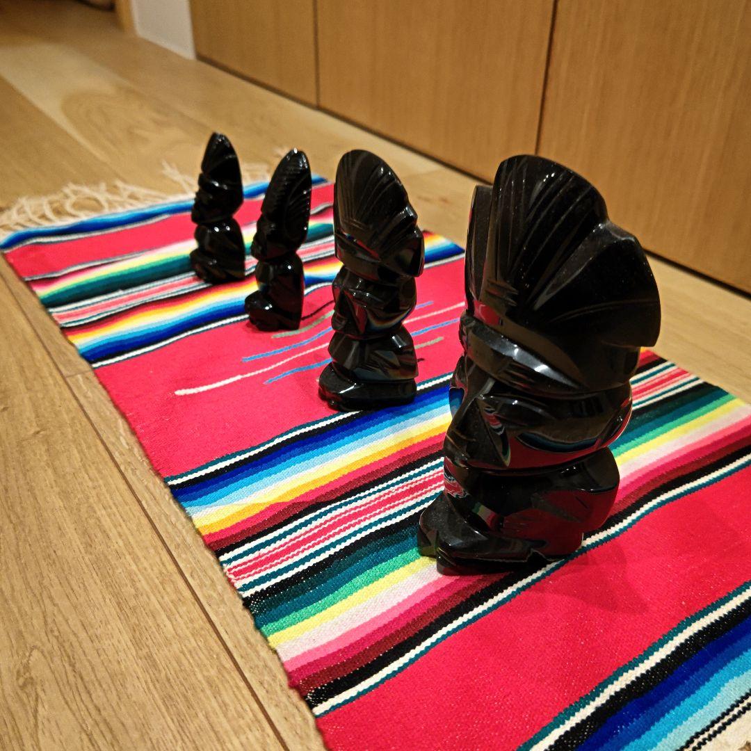 メキシコ 土産 オブジェ4点セット メキシコのピラミッド 石 彫刻 芸術品