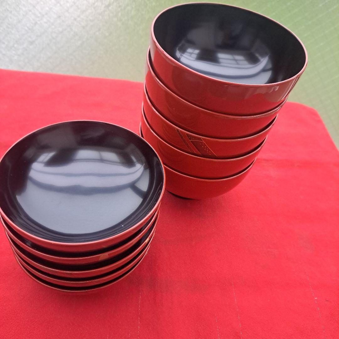 【越前漆器　御吸物椀×5客】天然木製　竹蒔絵　長期保管品