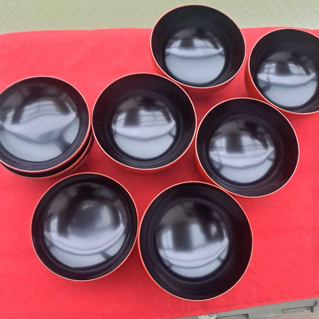 【越前漆器　御吸物椀×5客】天然木製　竹蒔絵　長期保管品