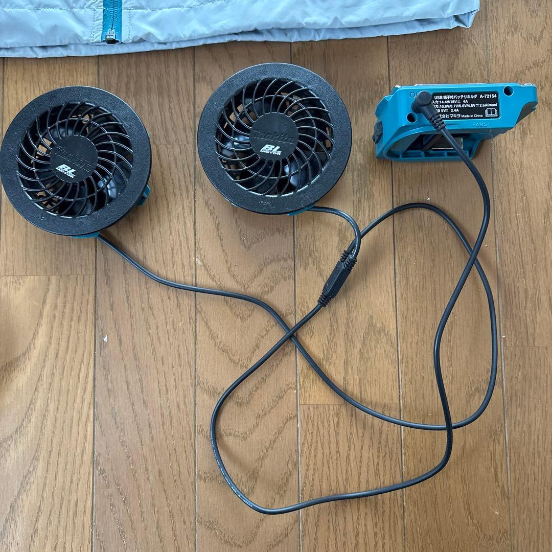 Makita ファンジャケットFJ423D、ファン、バッテリーホルダー付き