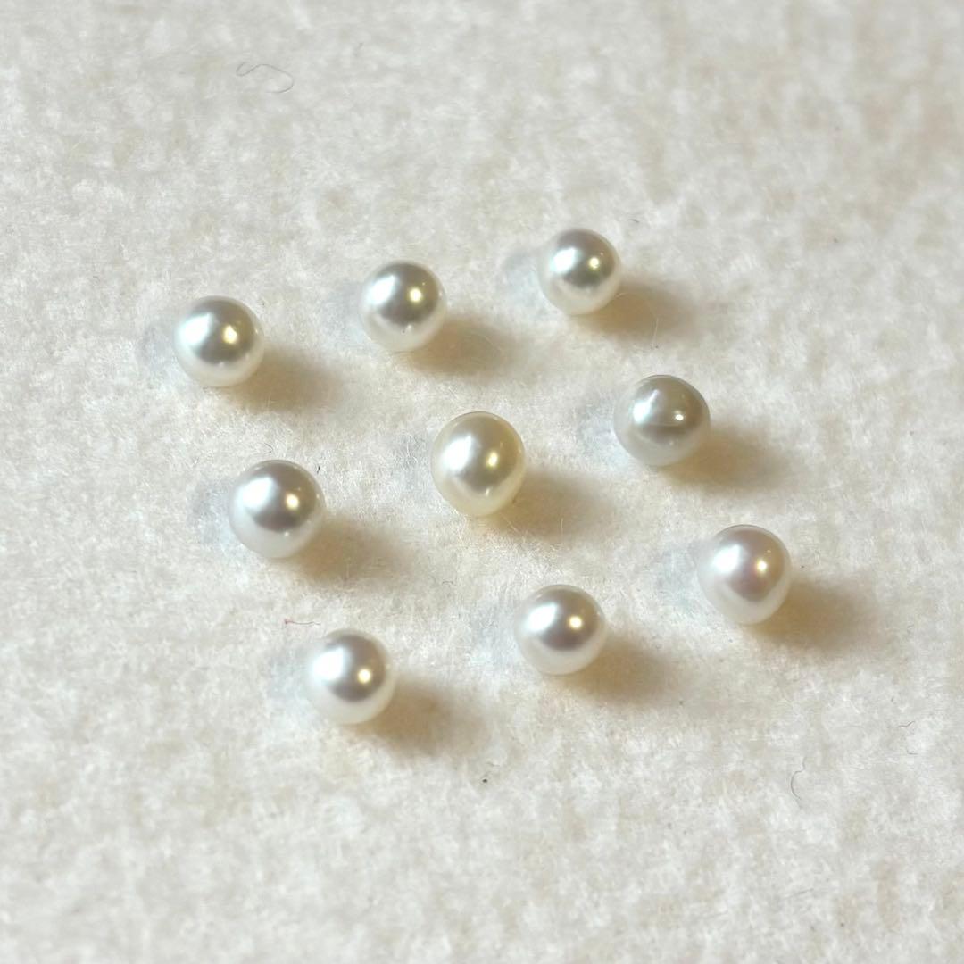 パール　ルース　南洋真珠　白蝶ケシ　４.４mm〜４.９mm ９pcs