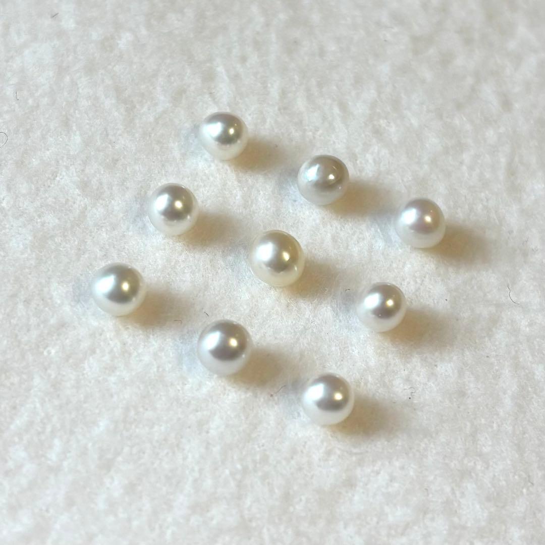 パール　ルース　南洋真珠　白蝶ケシ　４.４mm〜４.９mm ９pcs