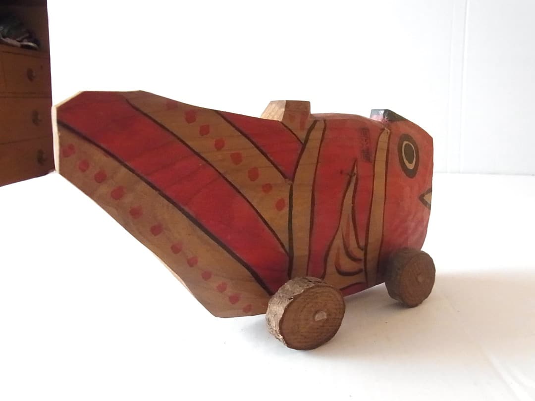 鹿児島神宮『鯛車(大・全長23cm)』ビンテージ 郷土玩具 民藝 フォークアート