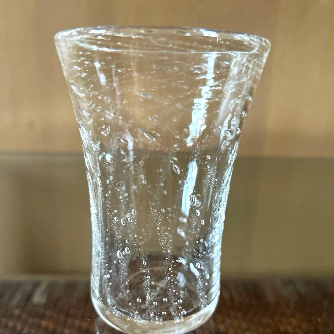 新品◆89 荒川尚也　螺旋状　アワグラス　宙吹きガラスコップ　ペア　晴耕社ガラス