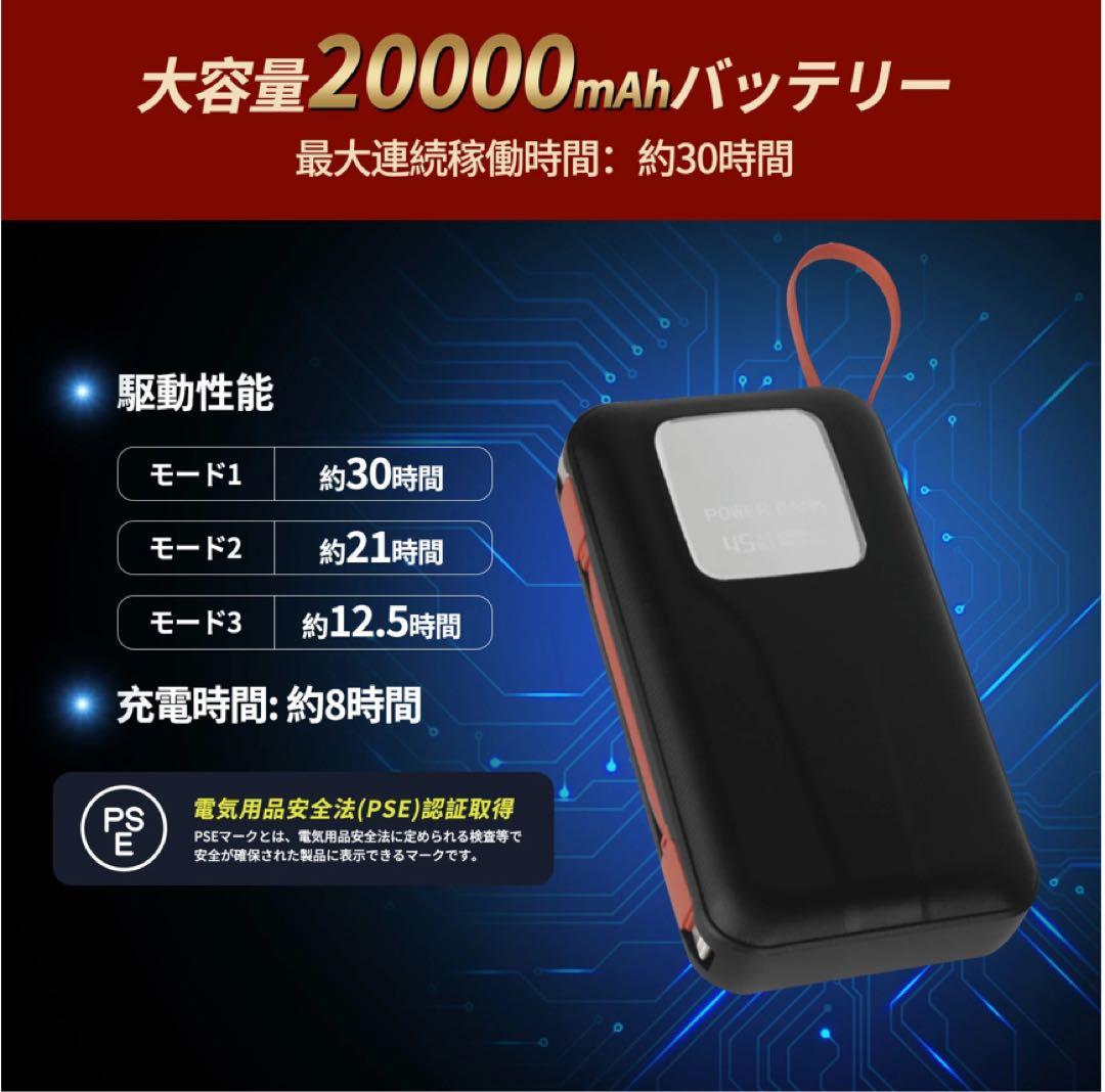 新品/未使用TC51 ペルチェベスト 20000mAh