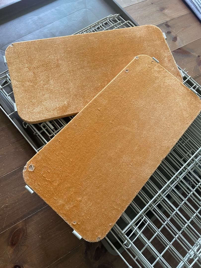 キャットケージ 2段構造 木製棚付き