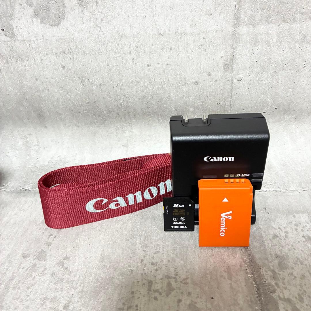 Canon Kiss X50 レンズキット スマホ転送 一眼レフカメラ レッド
