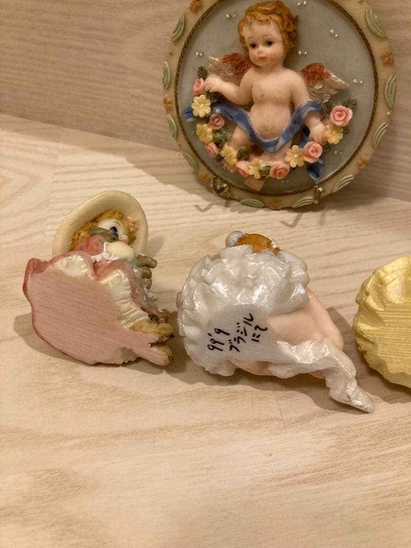 少女、バレリーナと天使のフィギュアセット
