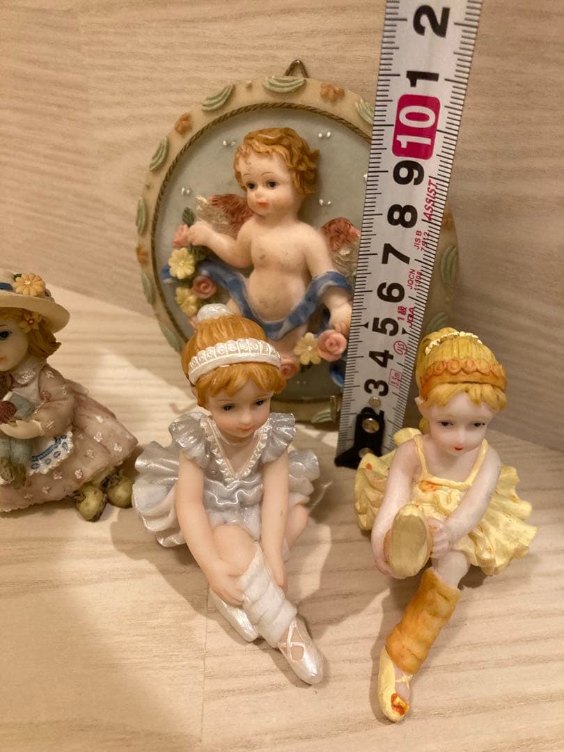 少女、バレリーナと天使のフィギュアセット