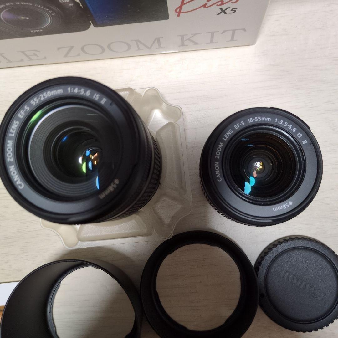 Canon EOS Kiss X5 ダブルズームキット＋ タムロンレンズ装着