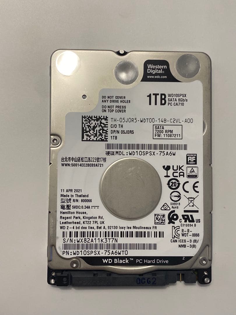 外付けハードディスク・ドライブ WD Black 1TB HDD 6Gb/s mix 12TB (1TBx12)