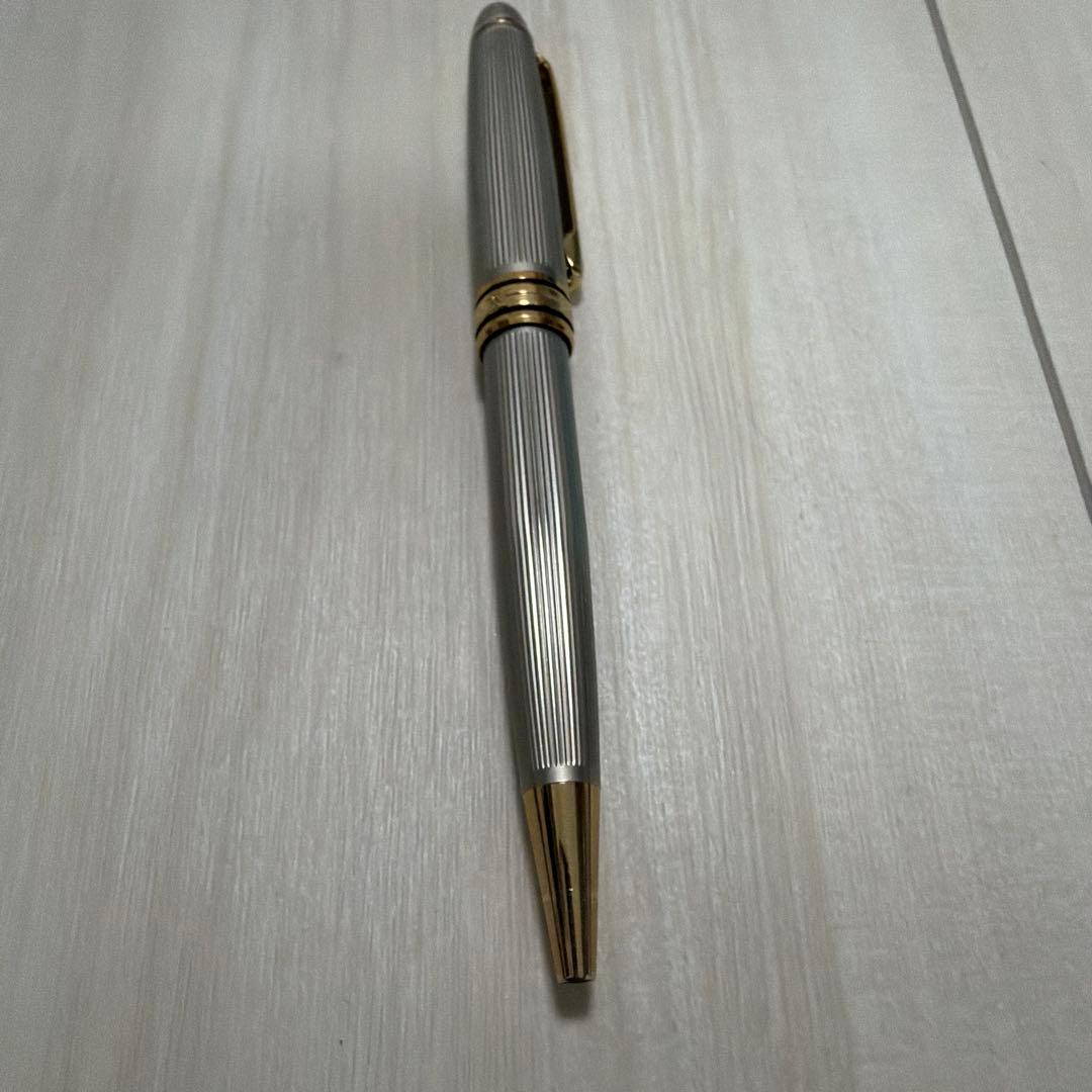 シルバー メタルボールペン ゴールドリング
