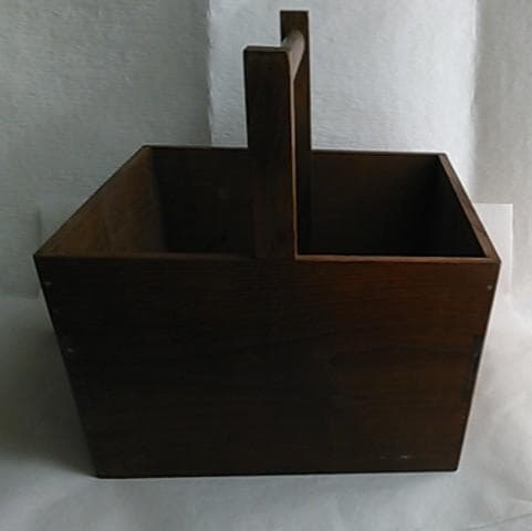茶道具　箱炭斗　桑　水屋道具