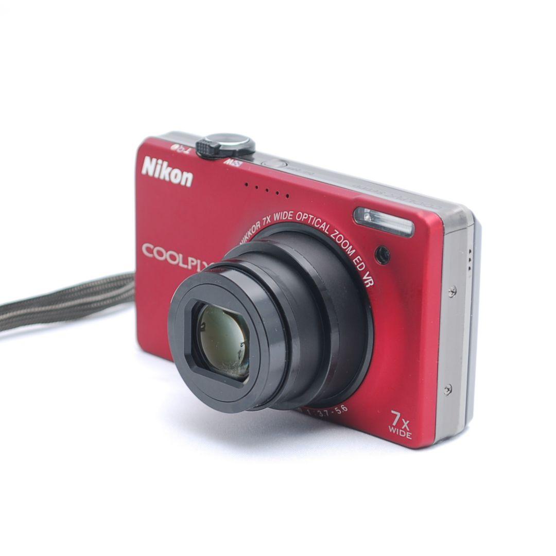 動作良好 実用品 Nikon COOLPIX S6000 レッド 7倍ズーム