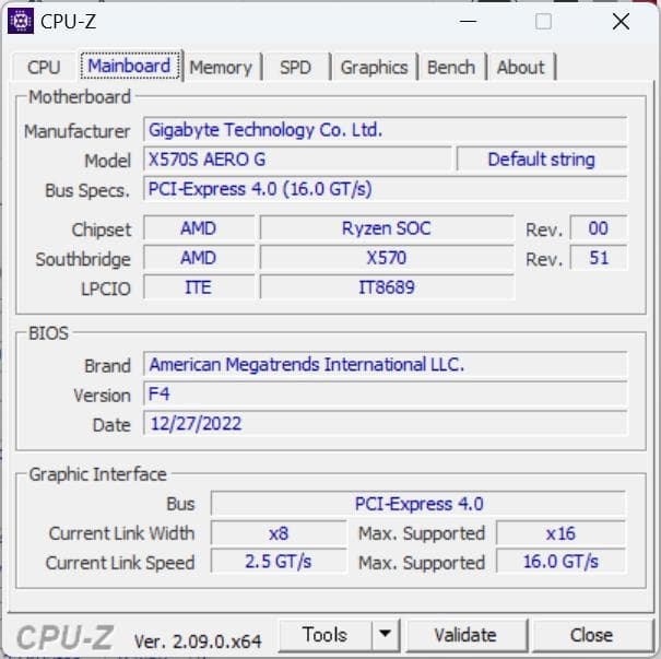 GIGABYTE X570S AERO G REV: 1.0 マザーボード