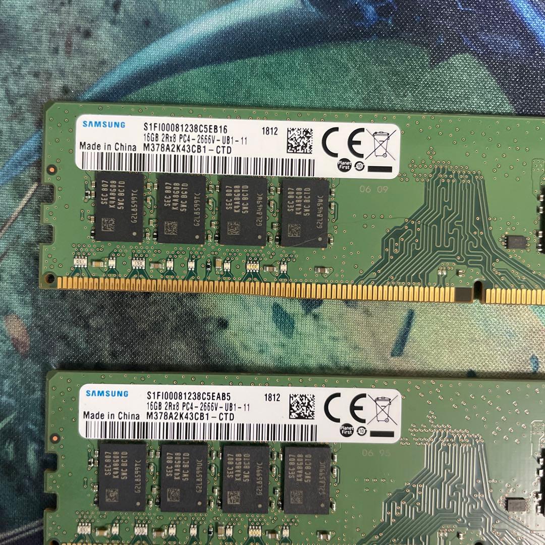 Samsung 16GB DDR4 2666MHz メモリー 2枚組