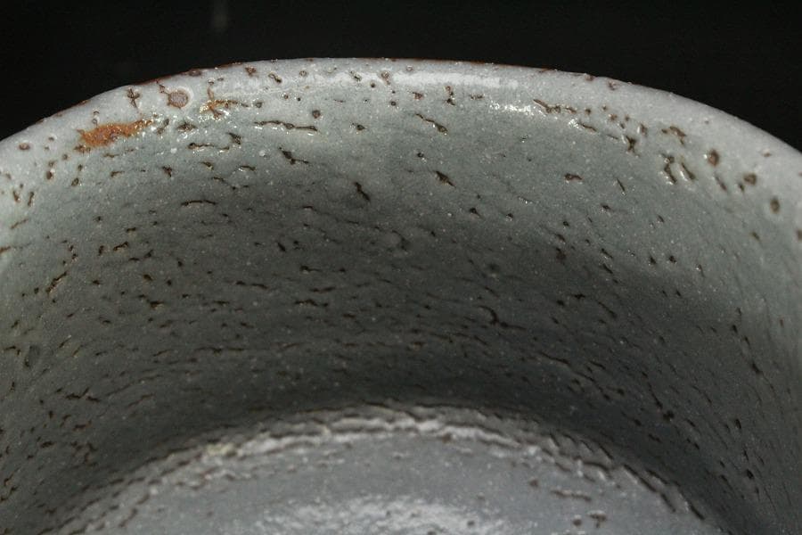 茶道具 鼠志野 茶碗 共箱 未使用(ZE908)