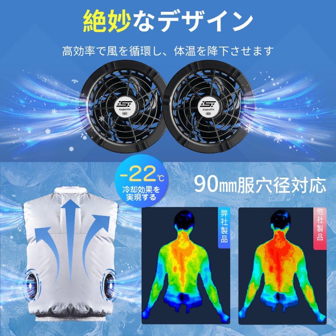 2025最新作 空調ウェア用 40V バッテリー＆ファンセット