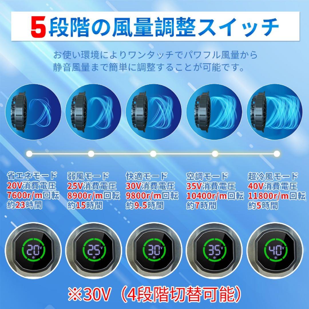 2025最新作 空調ウェア用 40V バッテリー＆ファンセット