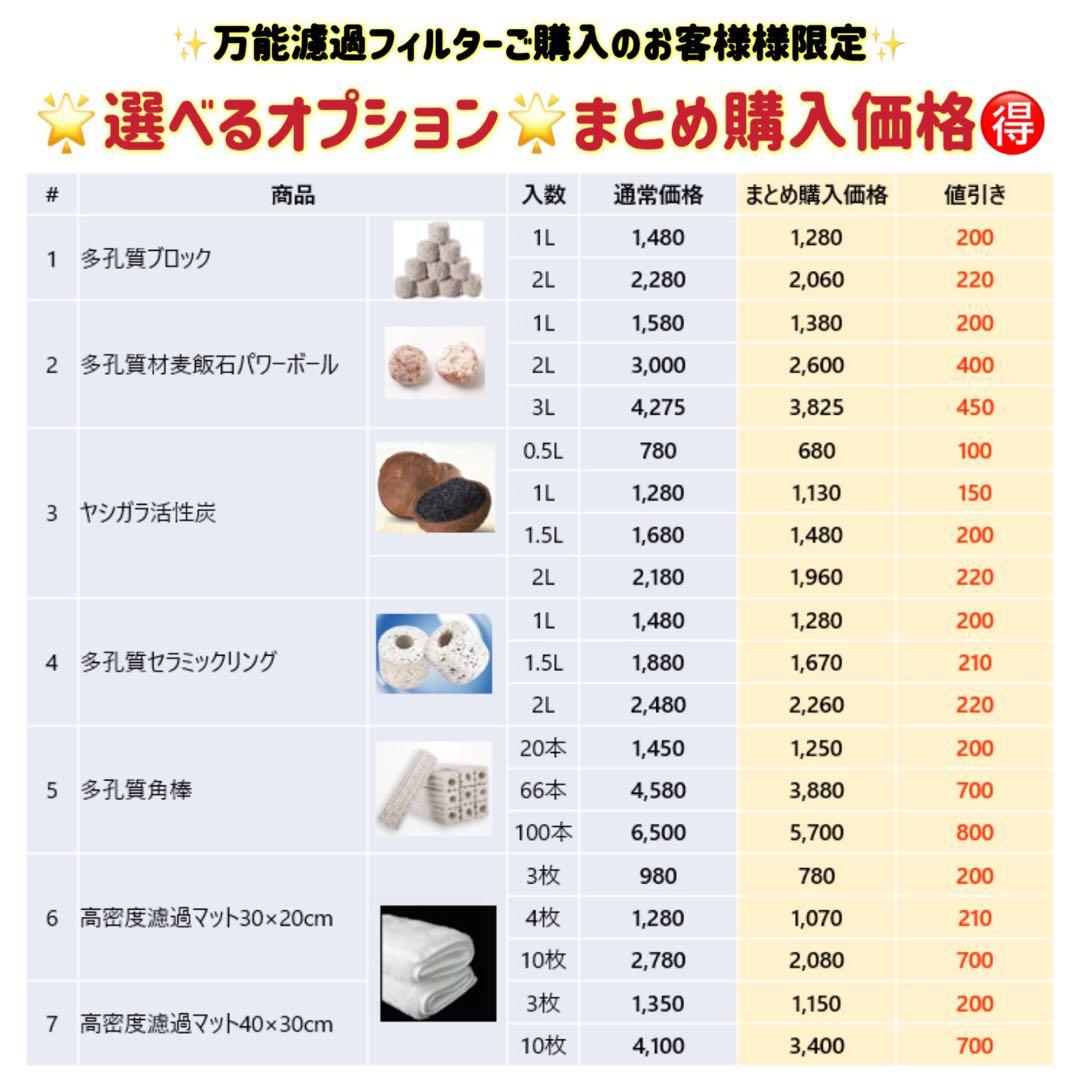 大型水槽用沈殿物理生物一体型濾過槽　外部式濾過装置器水槽濾過バイオフィルター付き