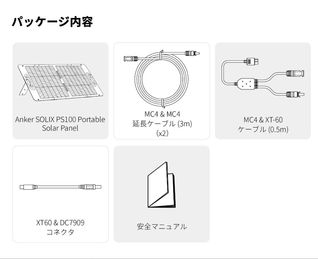 アンカー ソーラーパネル 100w Anker Solix PS100