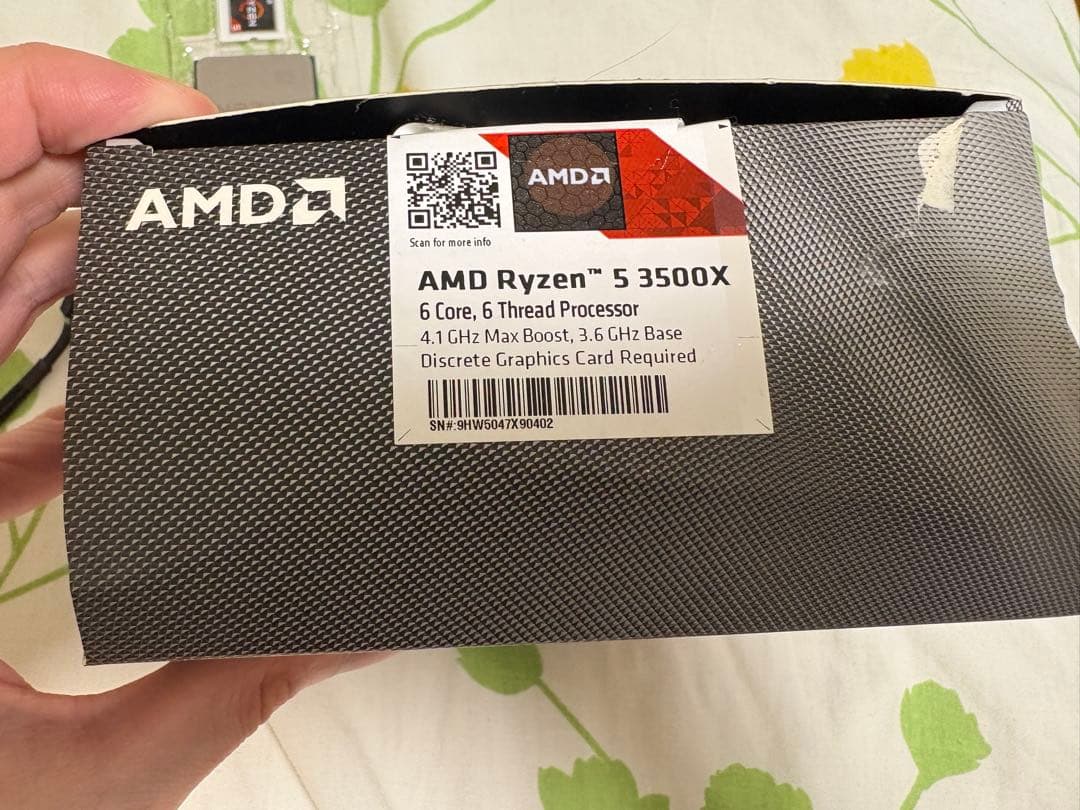 CPU AMD Ryzen 5 3500X【未使用】リテールクーラー付き