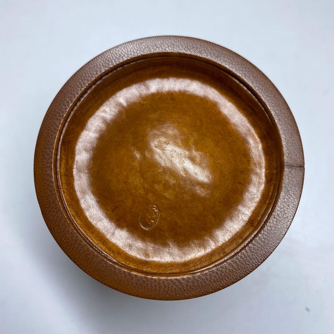 ☆茶3 竹器師　黒田宗博　竹蒔絵　茶器　棗　共箱　高さ7㎝　東S8-0316①