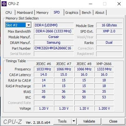 Corsair Vengeance DDR4 16GBx2枚 2666MHz