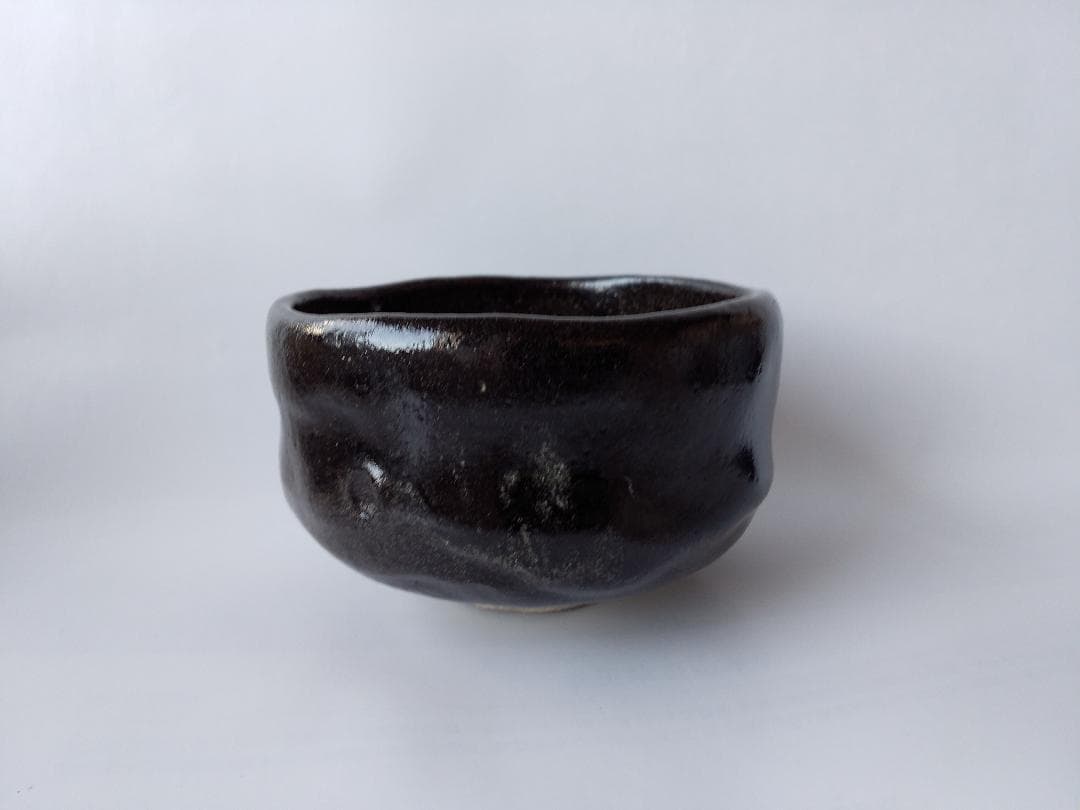 福井楽印 黒楽茶碗 茶道具 茶器 抹茶碗 茶碗 美品 です。