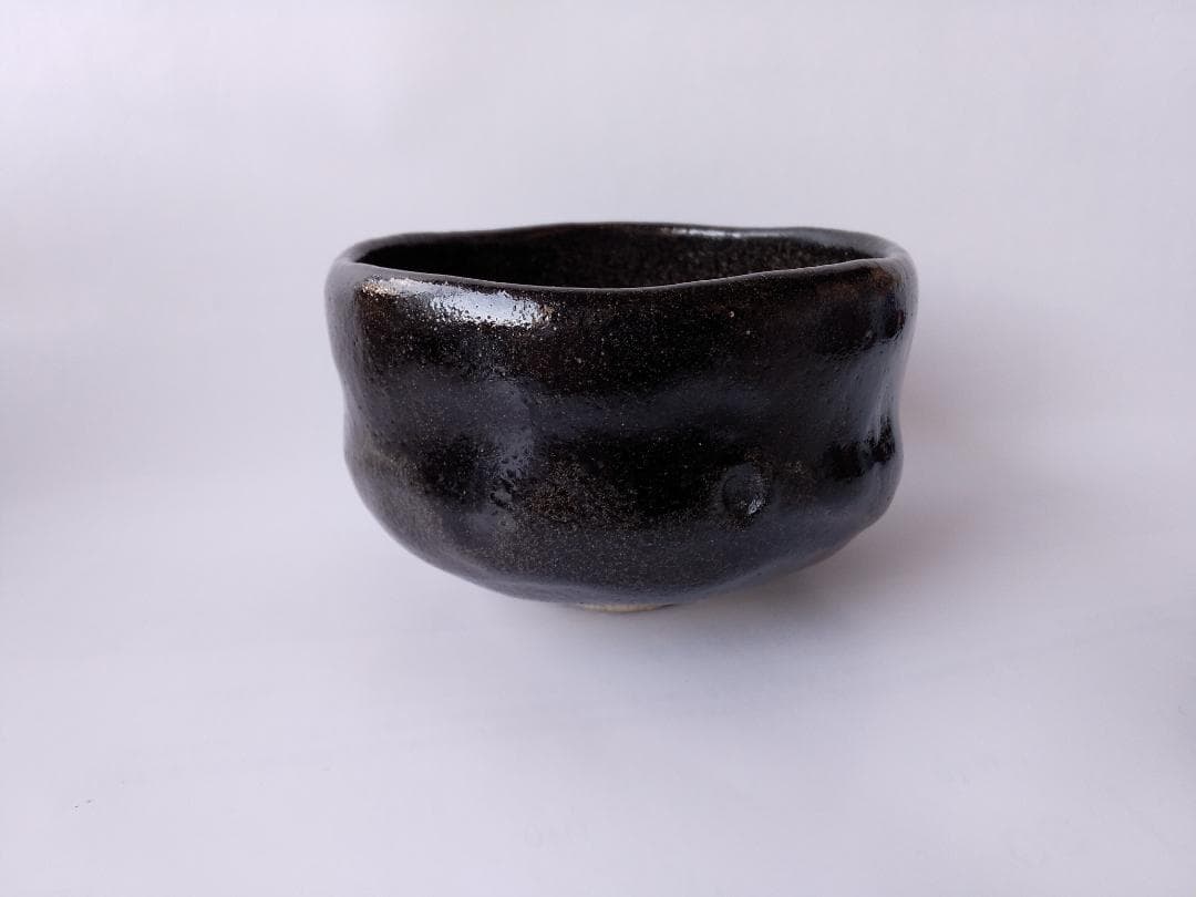 福井楽印 黒楽茶碗 茶道具 茶器 抹茶碗 茶碗 美品 です。