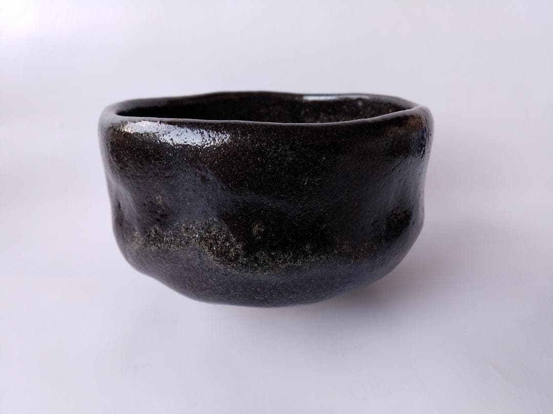 福井楽印 黒楽茶碗 茶道具 茶器 抹茶碗 茶碗 美品 です。