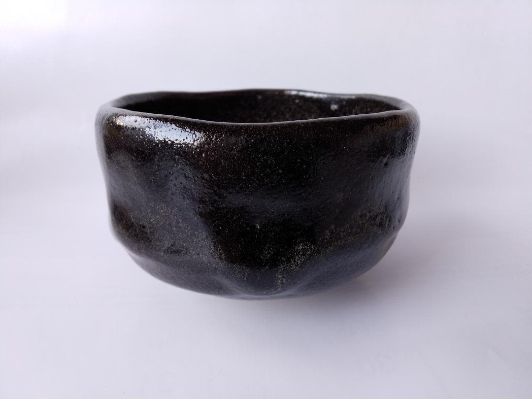 福井楽印 黒楽茶碗 茶道具 茶器 抹茶碗 茶碗 美品 です。