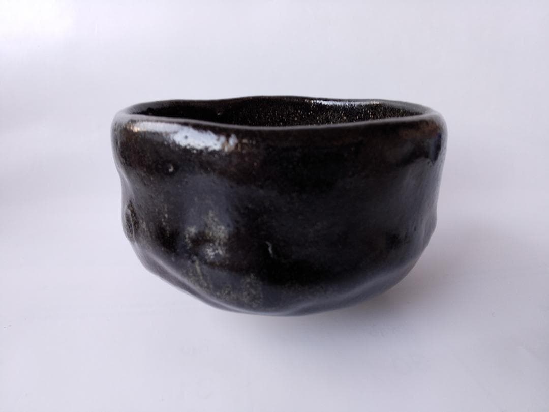 福井楽印 黒楽茶碗 茶道具 茶器 抹茶碗 茶碗 美品 です。