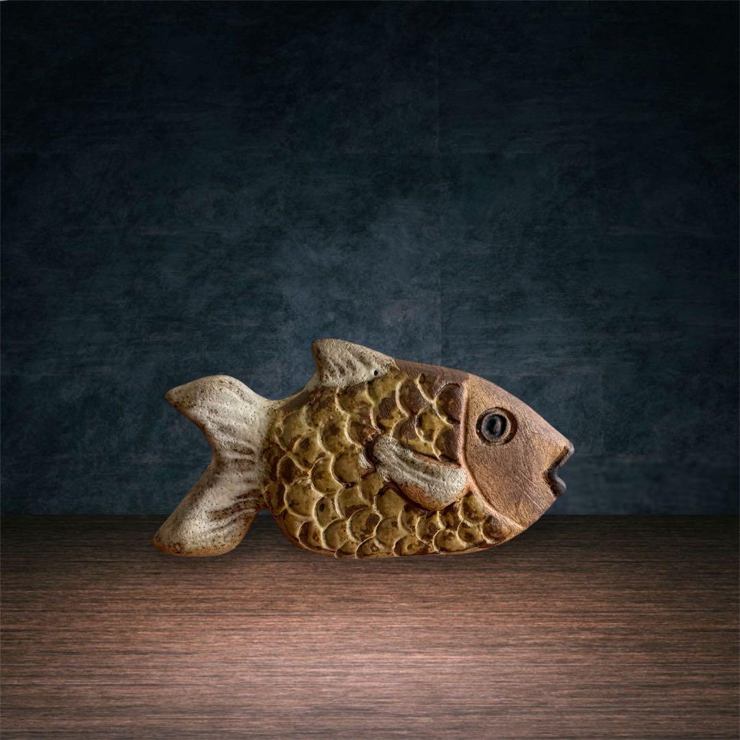 希少 Tremar Pottery 陶器の魚 フィギュリン 英国ヴィンテージ