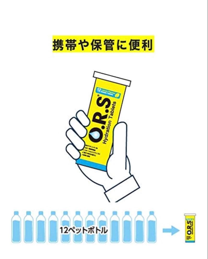 O.R.S. Hydration Tablets 12粒 レモン風味 12錠×6