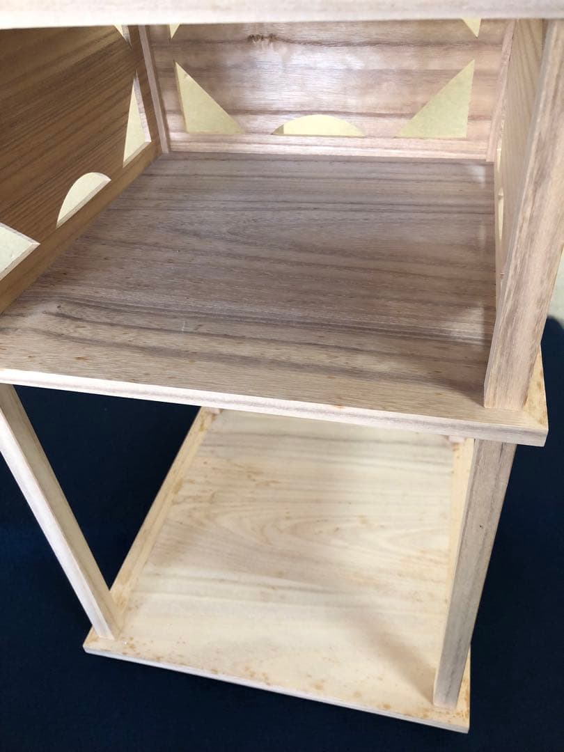 割引❗️《R》茶道具 即中斎好 扇面二重棚 組立式 東斎作 元箱　250916あ1