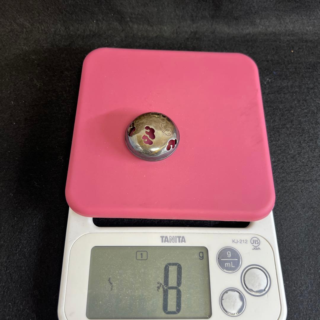 中国清時代　銀火屋（8g）　新渡香炉　木箱付　高さ約7㎝　東Y8-0225☆2F